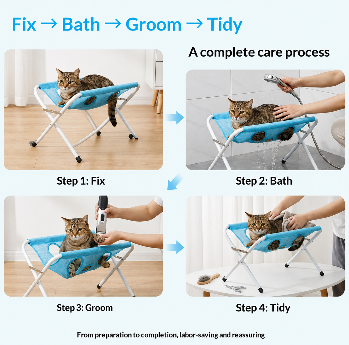 FreshPaws™- Foldable Pet Bathing Stand